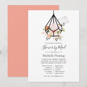 Geometric Terrarium Baby or Bridal Shower by Mail Invitation