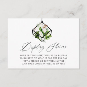 Geometric Terrarium Floral Bridal Display Shower Enclosure Card