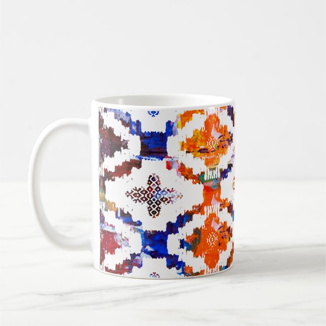 Geometric texture pattern with watercolor effectab coffee mug (Left)