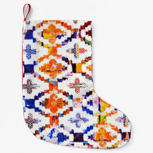 Geometric texture pattern with watercolor effectab small christmas stocking