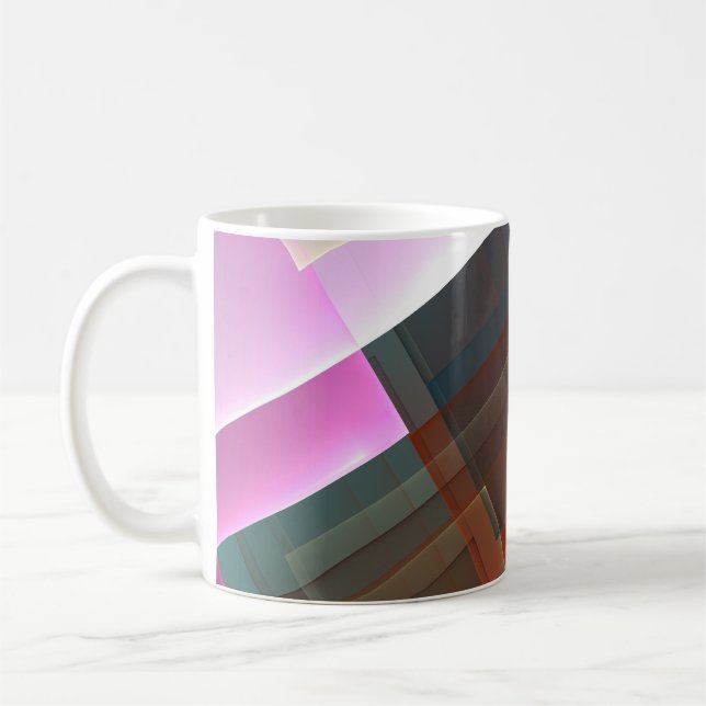 Geometric textured decoration coffee mug (Left)