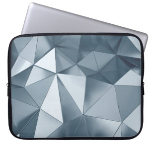 Geometric three dimensional metal background laptop sleeve