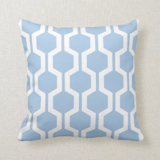 Geometric Throw Pillow in Placid Blue