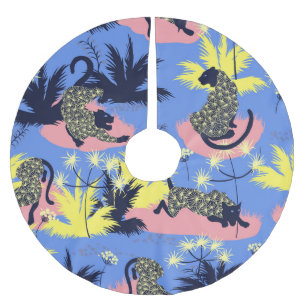 Geometric tiger, leopard: children's pattern. brushed polyester tree skirt