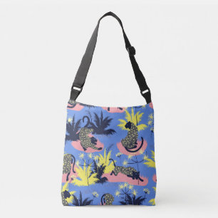 Geometric tiger, leopard: children's pattern. crossbody bag