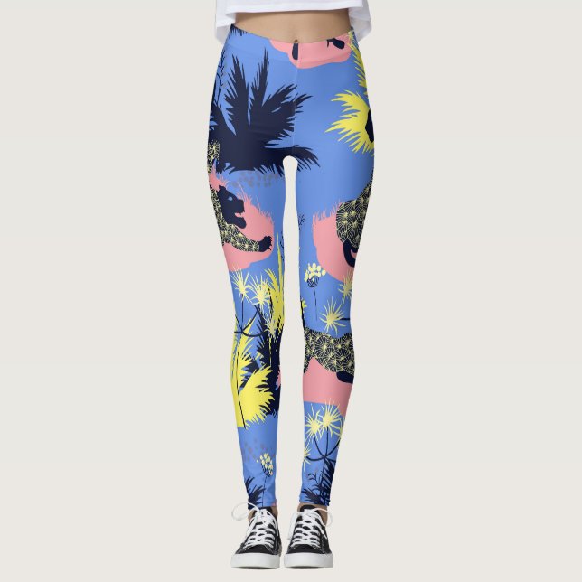 Geometric tiger, leopard: children's pattern. leggings (Front)