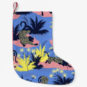 Geometric tiger, leopard: children's pattern. small christmas stocking