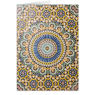 Geometric tile pattern, Morocco