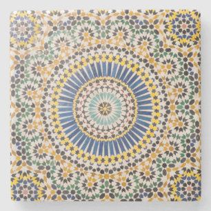 Geometric tile pattern, Morocco Stone Coaster