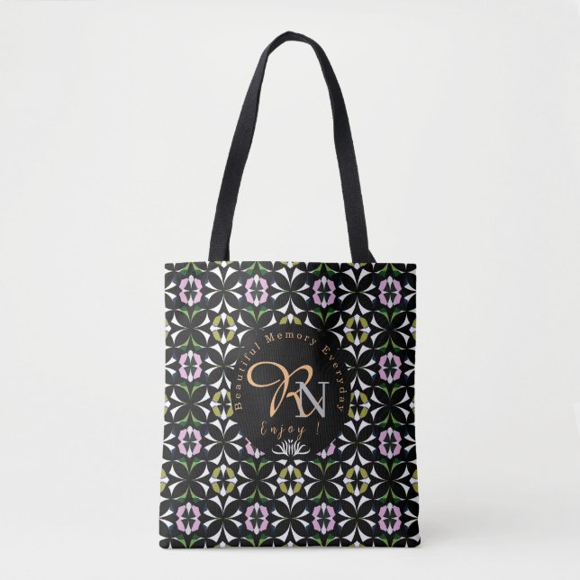 Geometric tile tote bag (Front)