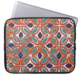 Geometric tiles: ethnic vintage background. laptop sleeve