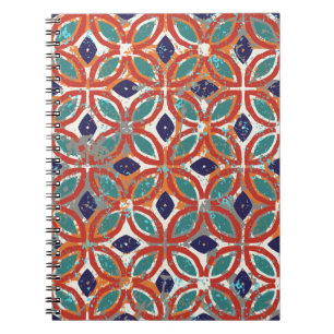 Geometric tiles: ethnic vintage background. notebook