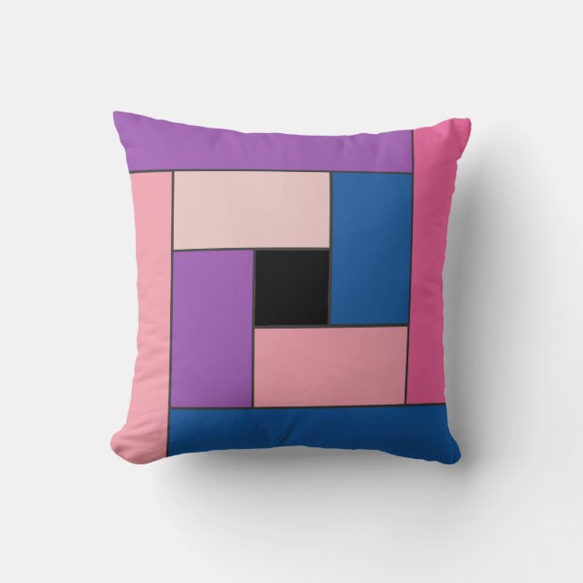 Geometric Tiles Pattern ver2 Throw Pillow (Front)