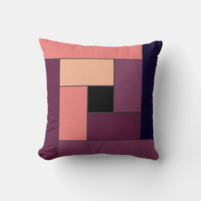 Geometric Tiles Pattern ver5 Throw Pillow (Front)