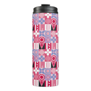 geometric tiles thermal tumbler