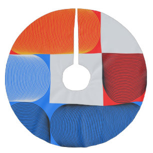 Geometric transition: abstract vintage pattern. brushed polyester tree skirt