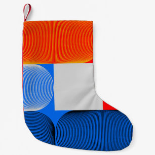 Geometric transition: abstract vintage pattern. small christmas stocking