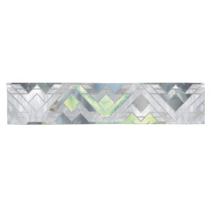 Geometric Translucent Agate and Mother of pearl Short Table Runner