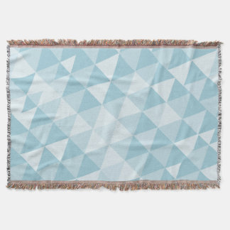Geometric Triangle Blue Modern Abstract Throw Blanket