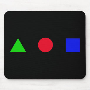 geometric - triangle, circle and square mouse mat