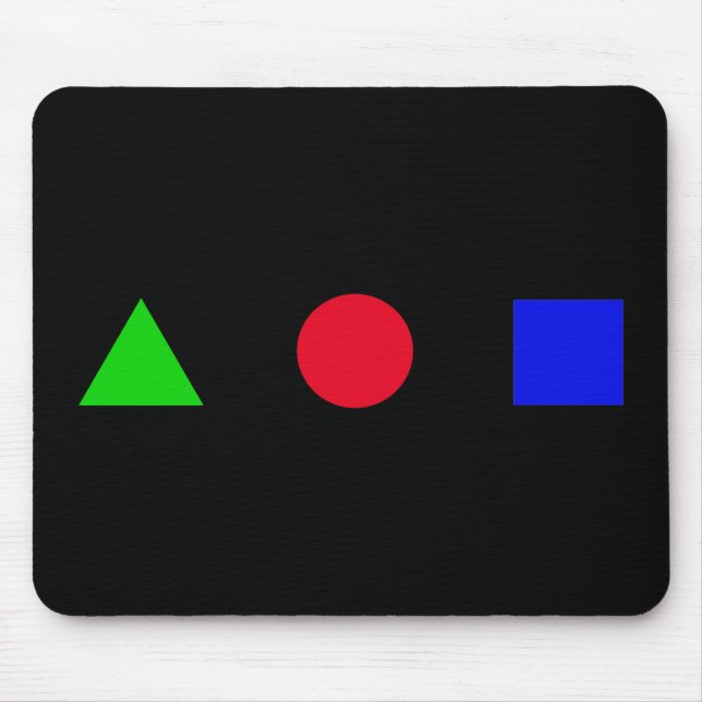 geometric - triangle, circle and square mouse mat (Front)
