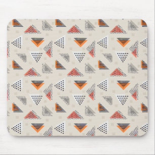 Geometric Triangle Hand Drawn Pattern Mouse Mat