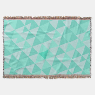 Geometric Triangle Mint Modern Abstract Throw Blanket