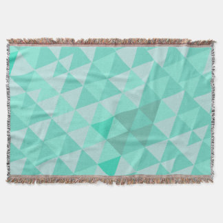 Geometric Triangle Mint Modern Abstract Throw Blanket