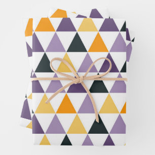 Geometric Triangle Mosaic Seamless Pattern Wrapping Paper Sheet