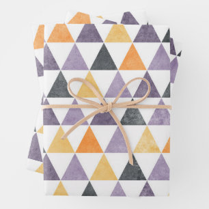 Geometric Triangle Mosaic Seamless Pattern Wrapping Paper Sheet
