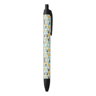 Geometric Triangle Pattern Black Ink Pen