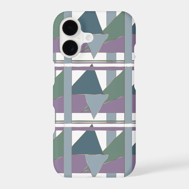 Geometric Triangle Pattern  Blue Violet Green (Back)