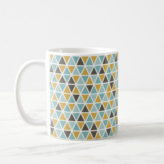 Geometric Triangle Pattern Coffee Mug (Left)