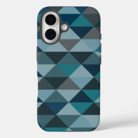 Geometric Triangle Pattern in Blue Gradient