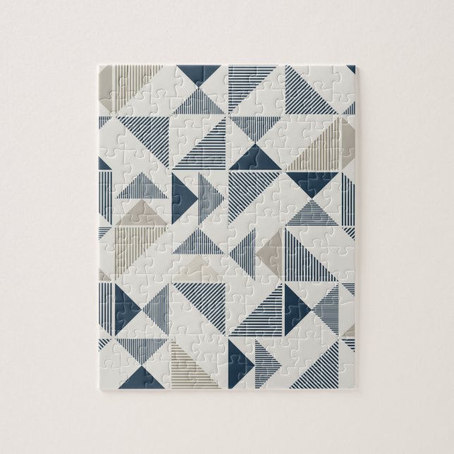Geometric triangle pattern jigsaw puzzle (Vertical)