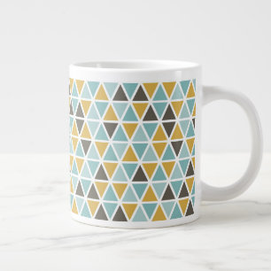 Geometric Triangle Pattern Large Coffee Mug