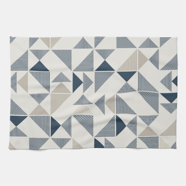 Geometric triangle pattern tea towel (Horizontal)
