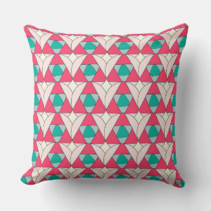 Geometric Triangle Pattern Throw Pillow