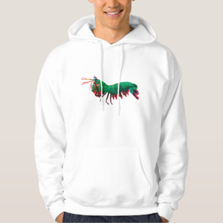Geometric Triangle Peacock Mantis Shrimp Hoodie