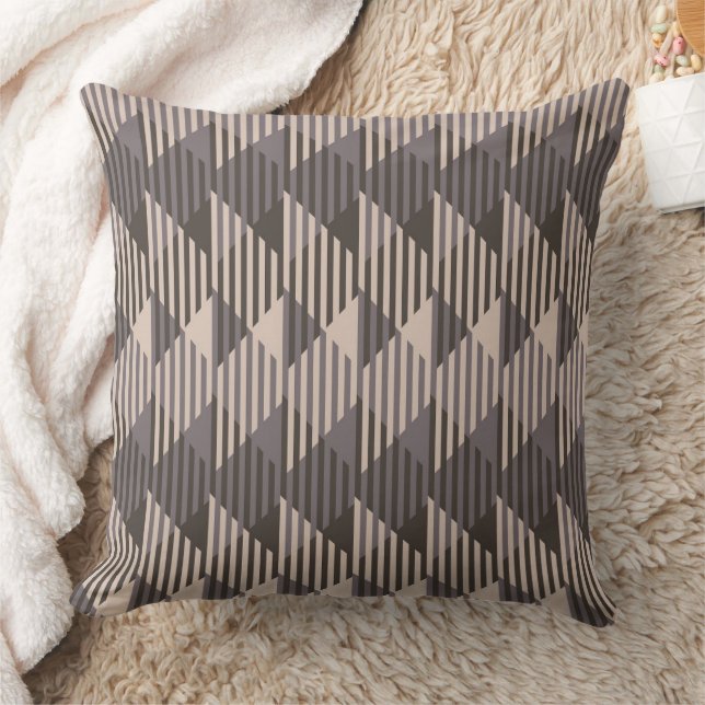 Geometric Triangles and stripes Cushion (Blanket)