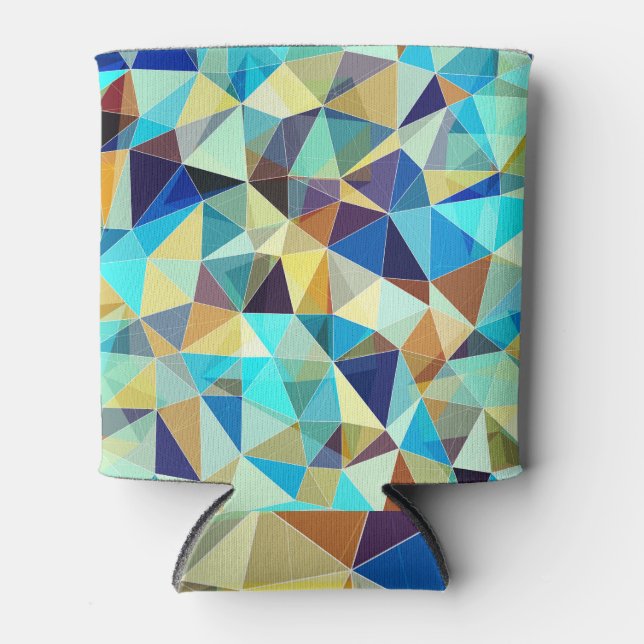 Geometric Triangles: Colourful Abstract Pattern Can Cooler (Front)