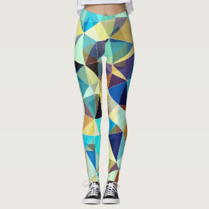Geometric Triangles: Colourful Abstract Pattern Leggings