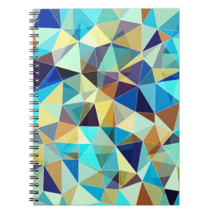 Geometric Triangles: Colourful Abstract Pattern Notebook