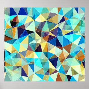Geometric Triangles: Colourful Abstract Pattern Poster