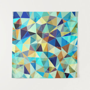 Geometric Triangles: Colourful Abstract Pattern Tapestry