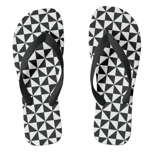 geometric triangles flip flops (Footbed)