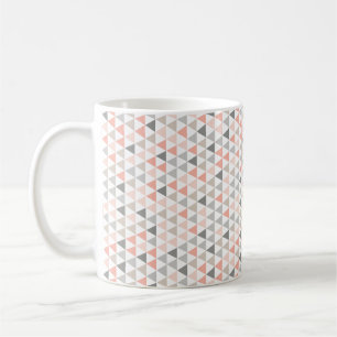 Geometric Triangles Peach Modern Neutrals Mug