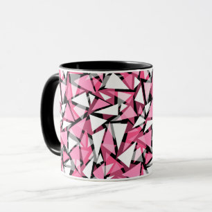 geometric triangles shapes pattern mug