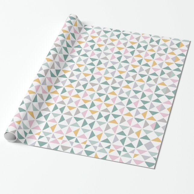 Geometric Triangles Wrapping Paper (Unrolled)