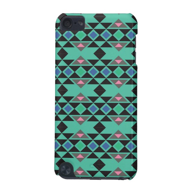 Geometric tribal aztec andes hipster teal pattern iPod touch (5th generation) case (Back)